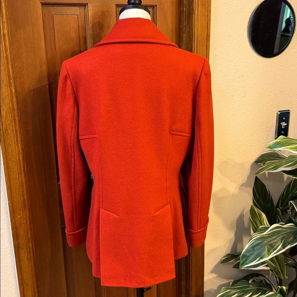 PRICE FIRM Mackintosh Elegant Women's Double-Breasted Pea Coat in Red Rust - Picture 7 of 8